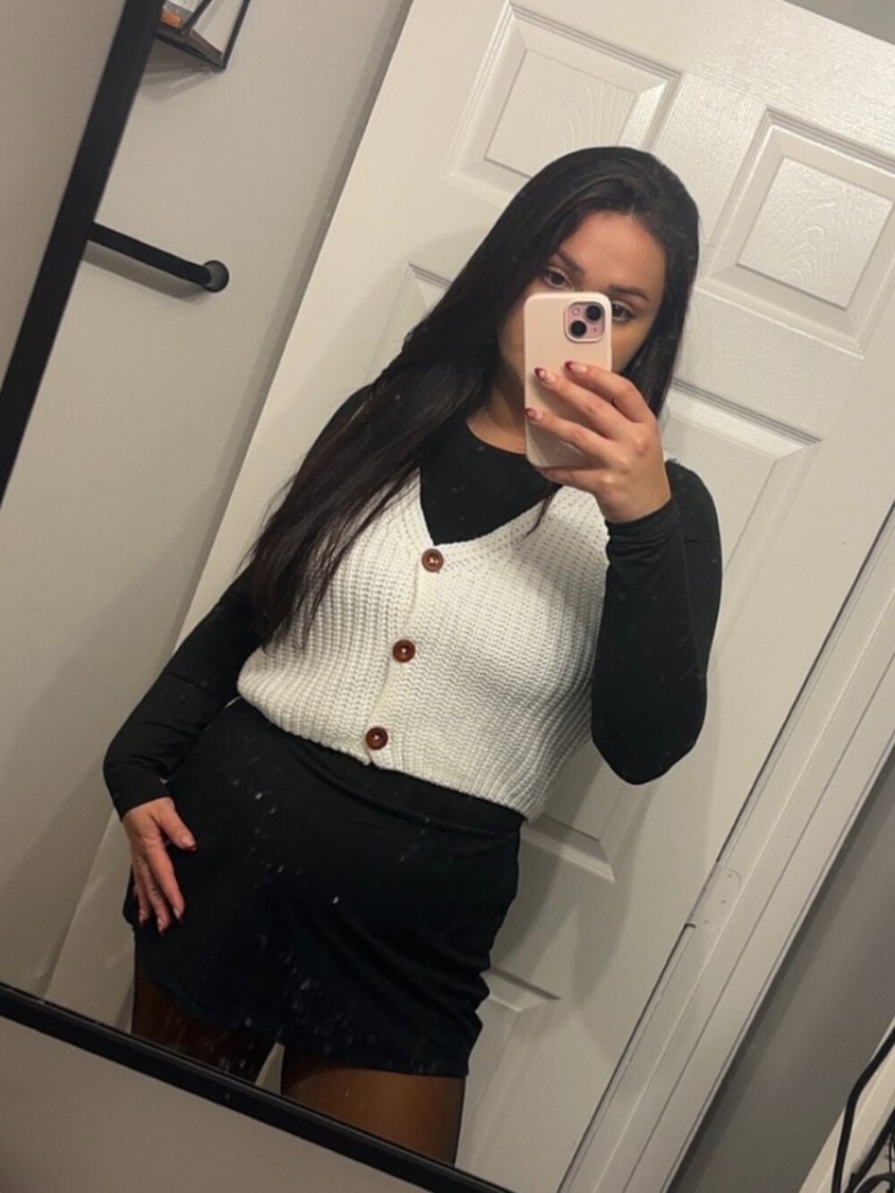 Cream Knit Sweater Vest | Button Front | Cottagecore Layering | Size Large